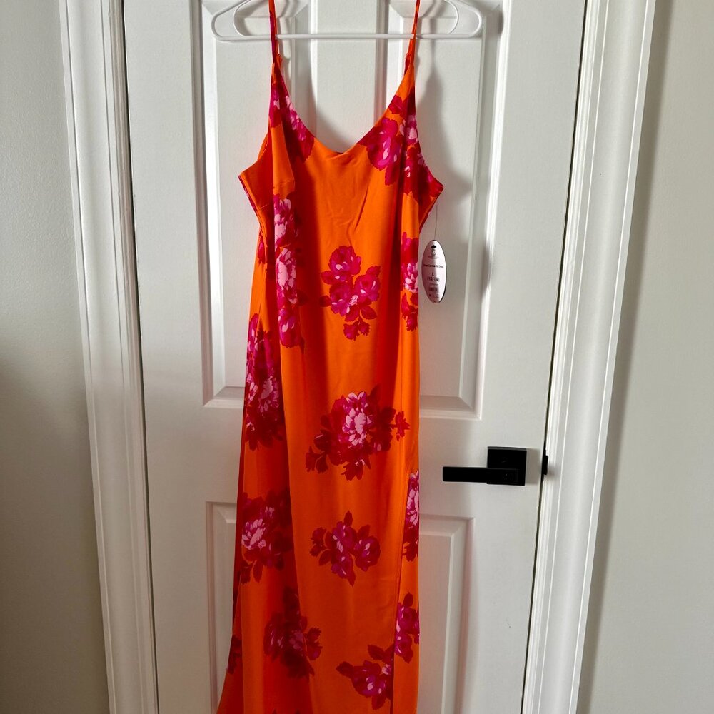 NWT Scoop satin midi slip dress - Picture 3 of 9